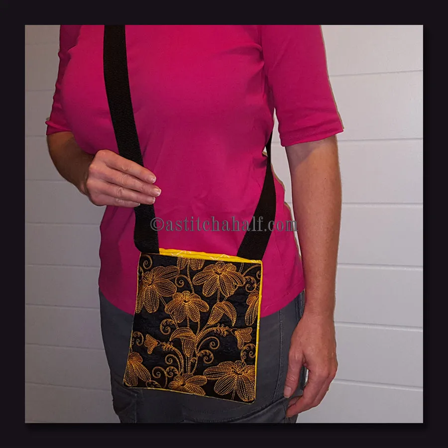 Chalk Board Spring Flowers Cross Body Bag