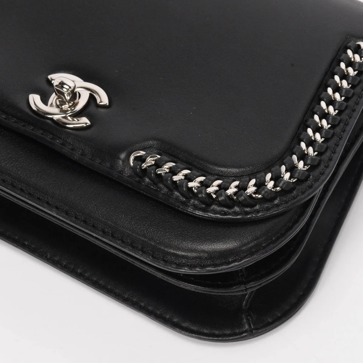 Chanel Black Lambskin Small Braided Chic Flap Bag