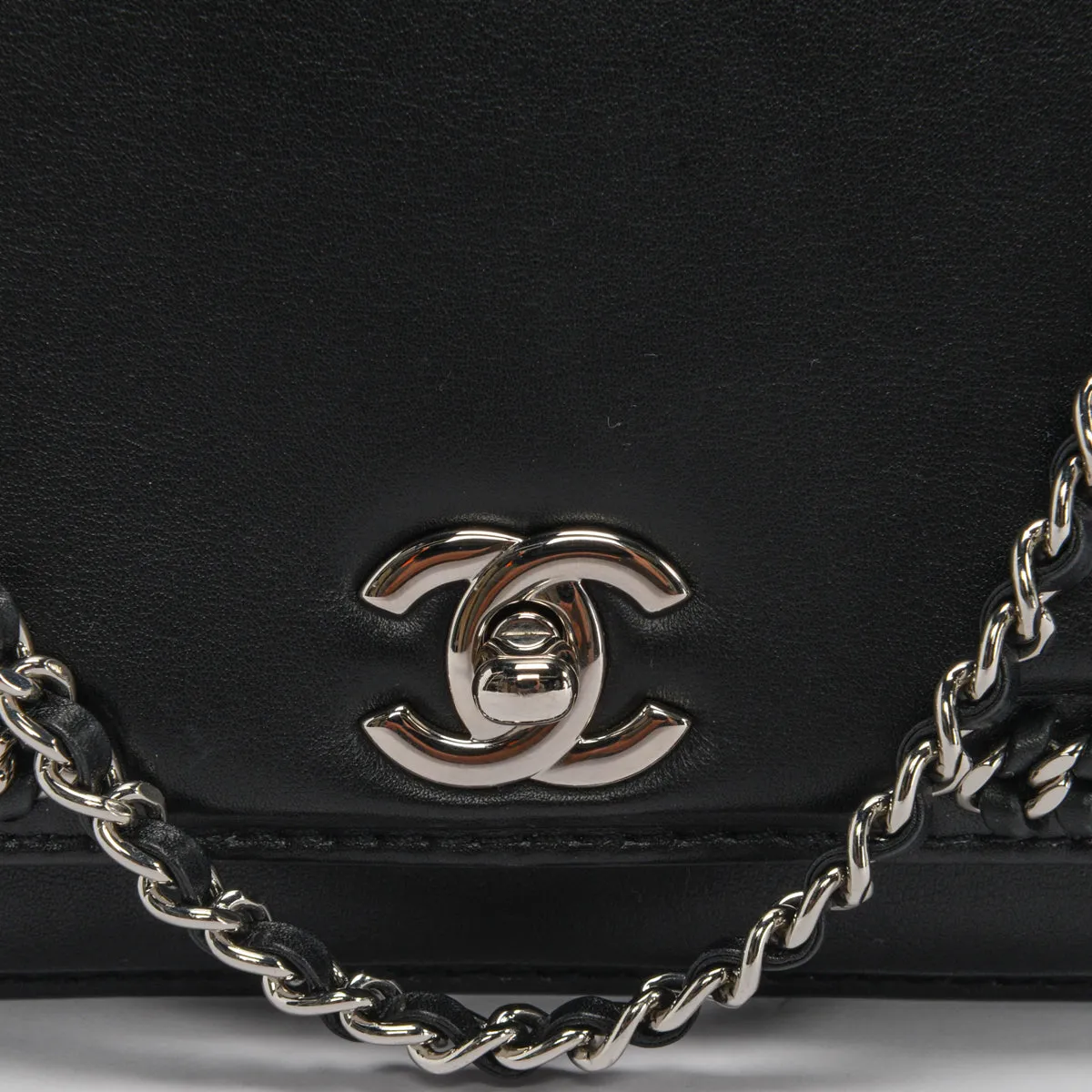 Chanel Black Lambskin Small Braided Chic Flap Bag