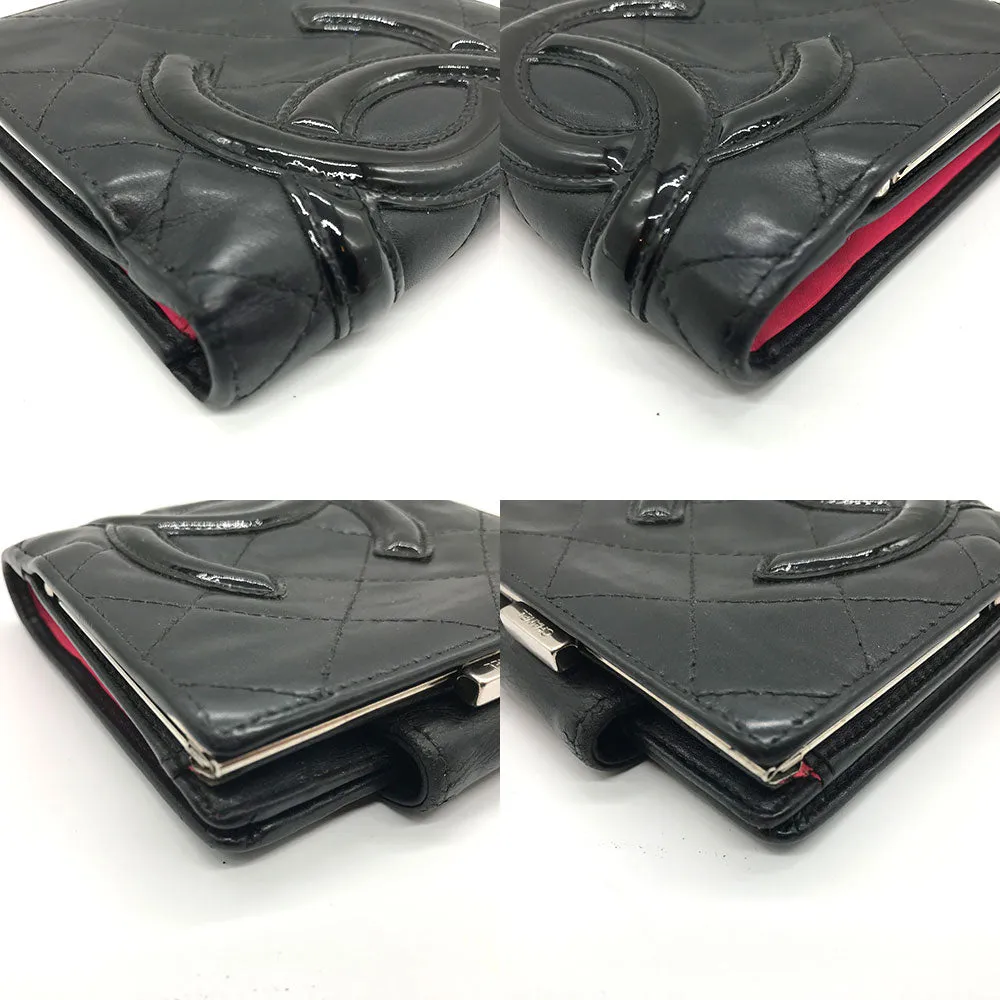 Chanel Cambon Ligne Wallet Leather Short Wallet in Fair condition