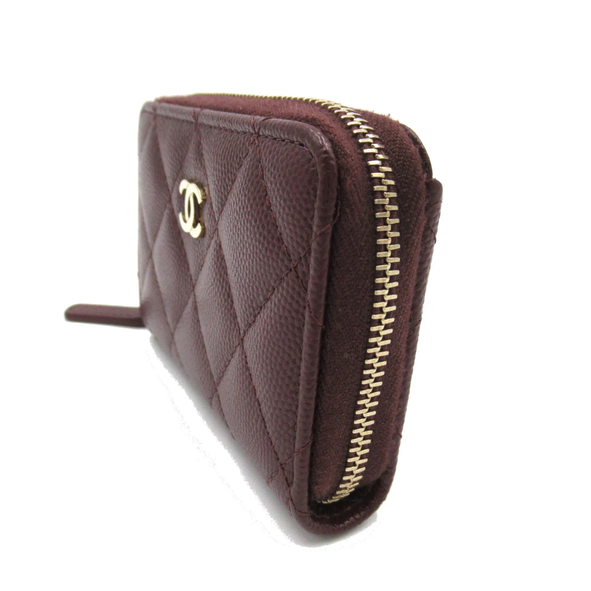 CHANEL coin purse Bordeaux system Caviar Skin (Grained Calf) AP0216