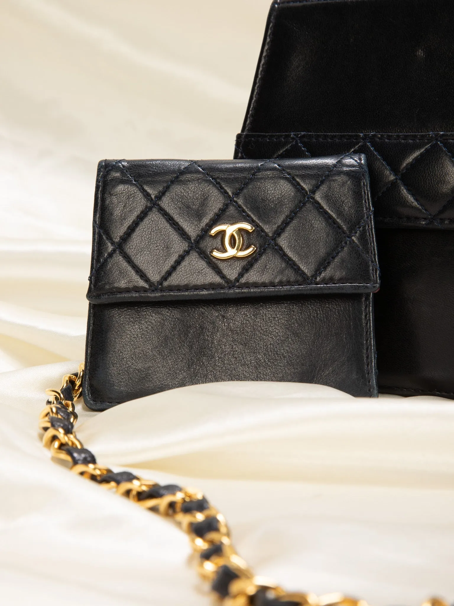 Chanel Lambskin Trapezoid and Pouch
