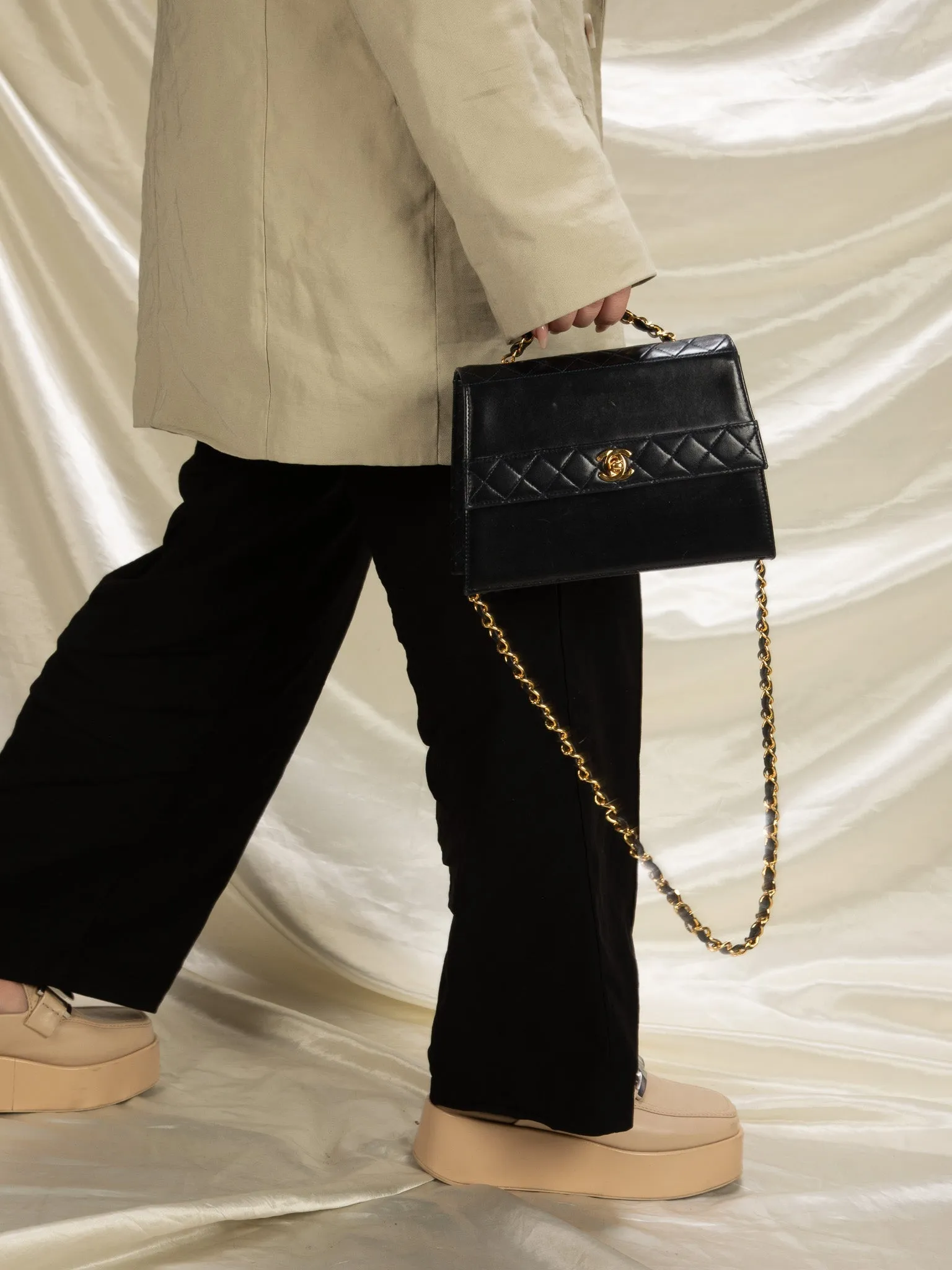 Chanel Lambskin Trapezoid and Pouch