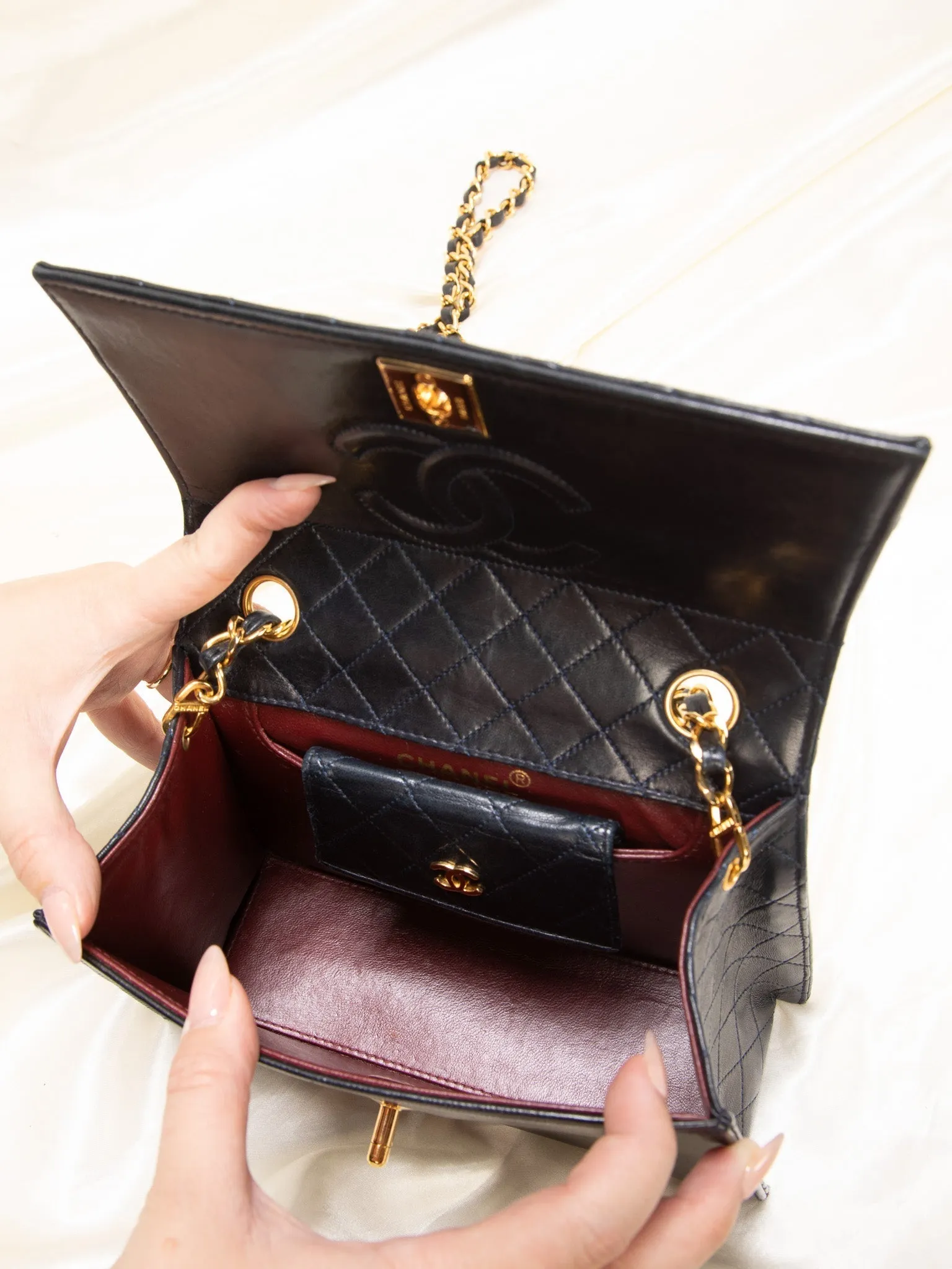 Chanel Lambskin Trapezoid and Pouch