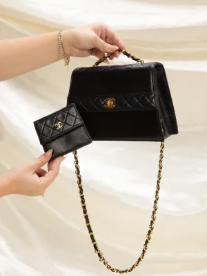 Chanel Lambskin Trapezoid and Pouch