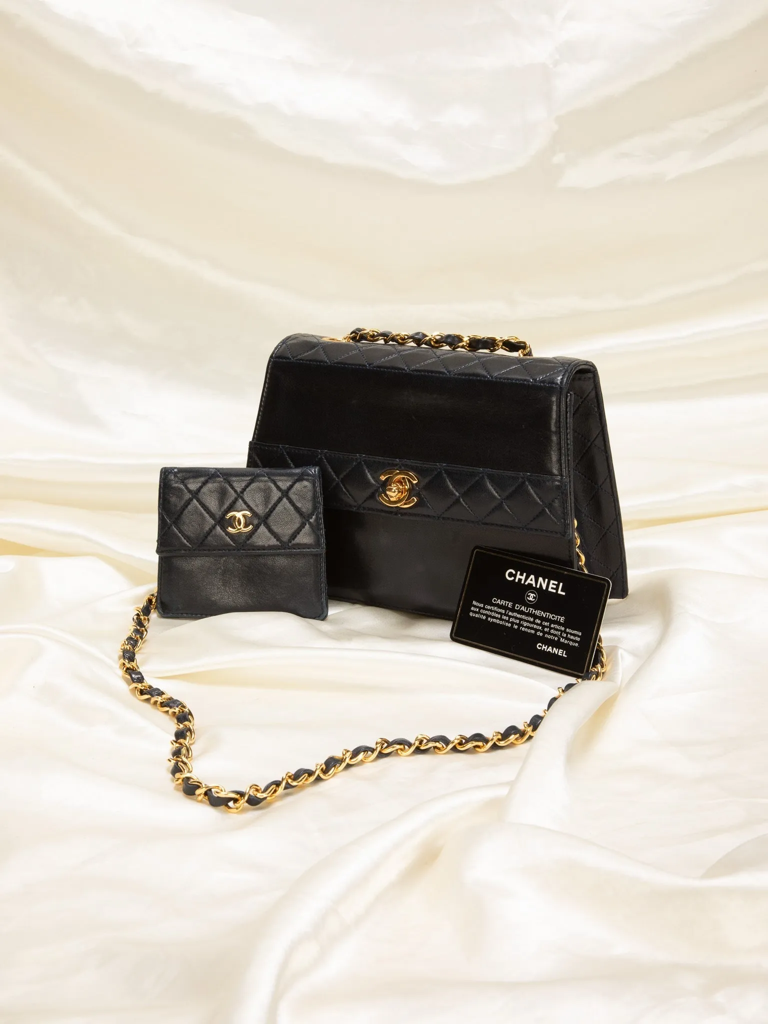 Chanel Lambskin Trapezoid and Pouch