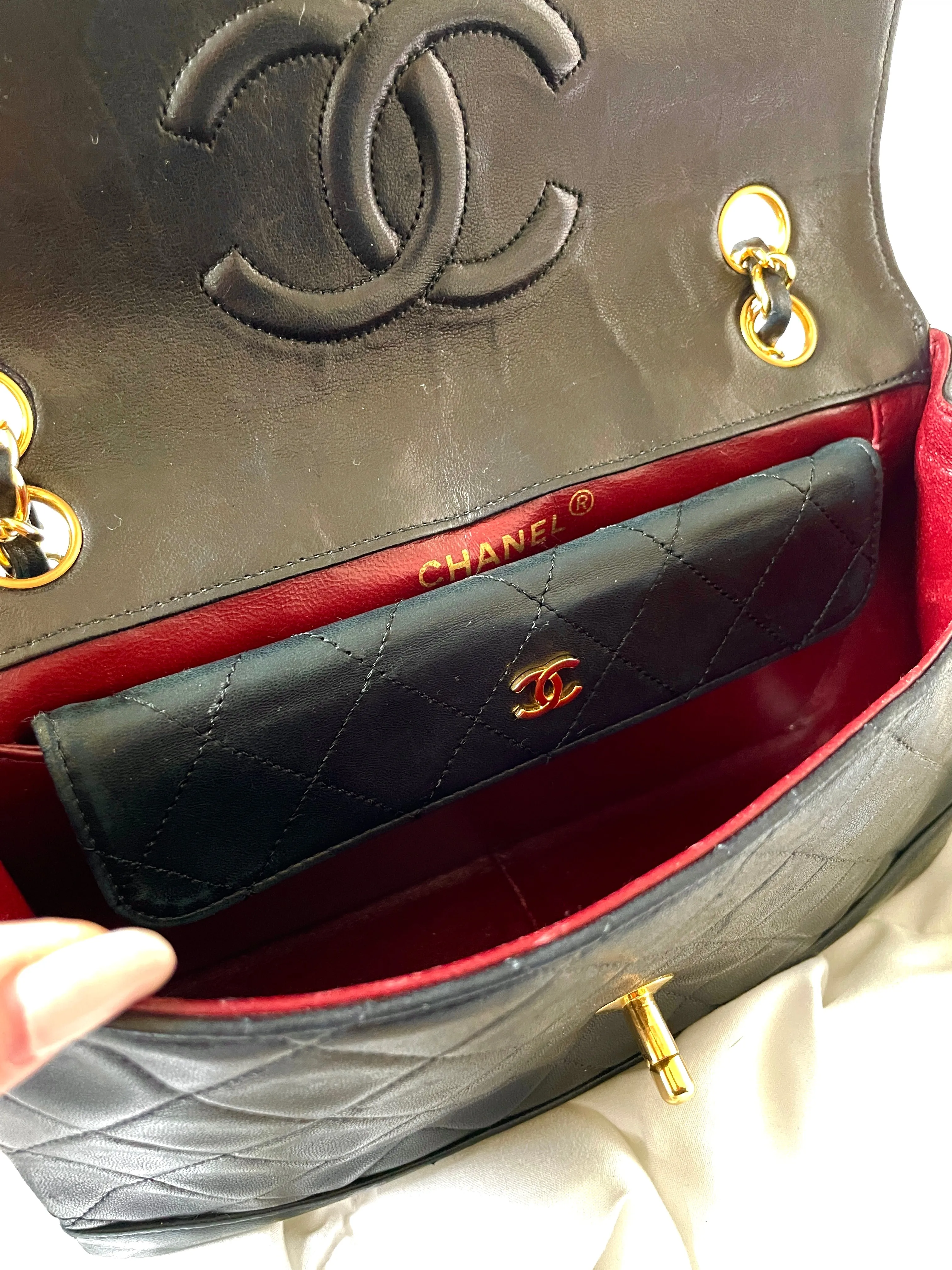 Chanel Small Lambskin Bag & Matching Wallet