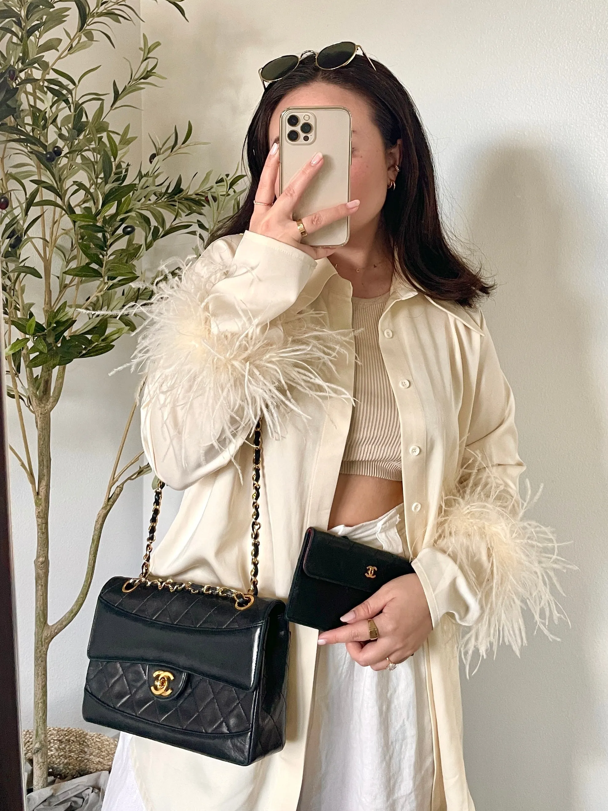 Chanel Small Lambskin Bag & Matching Wallet