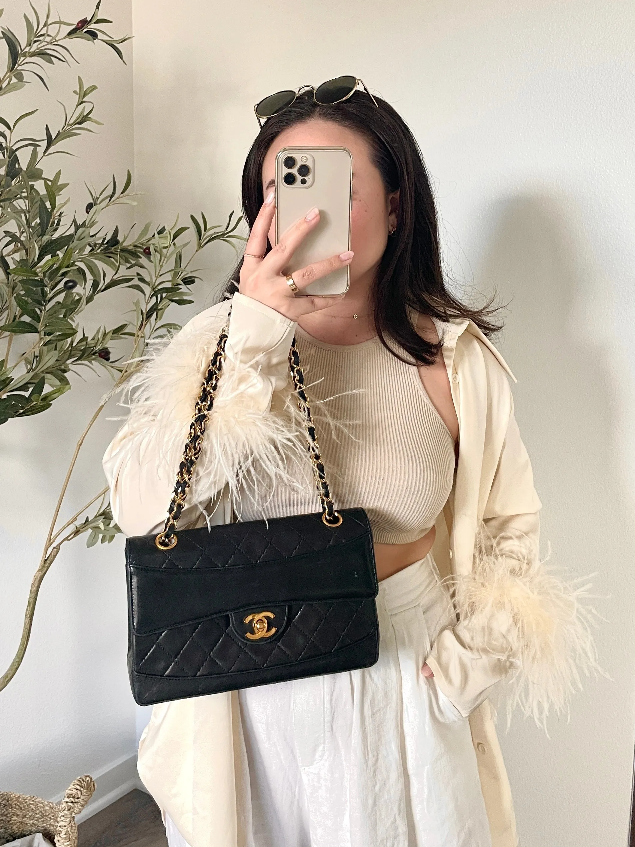 Chanel Small Lambskin Bag & Matching Wallet