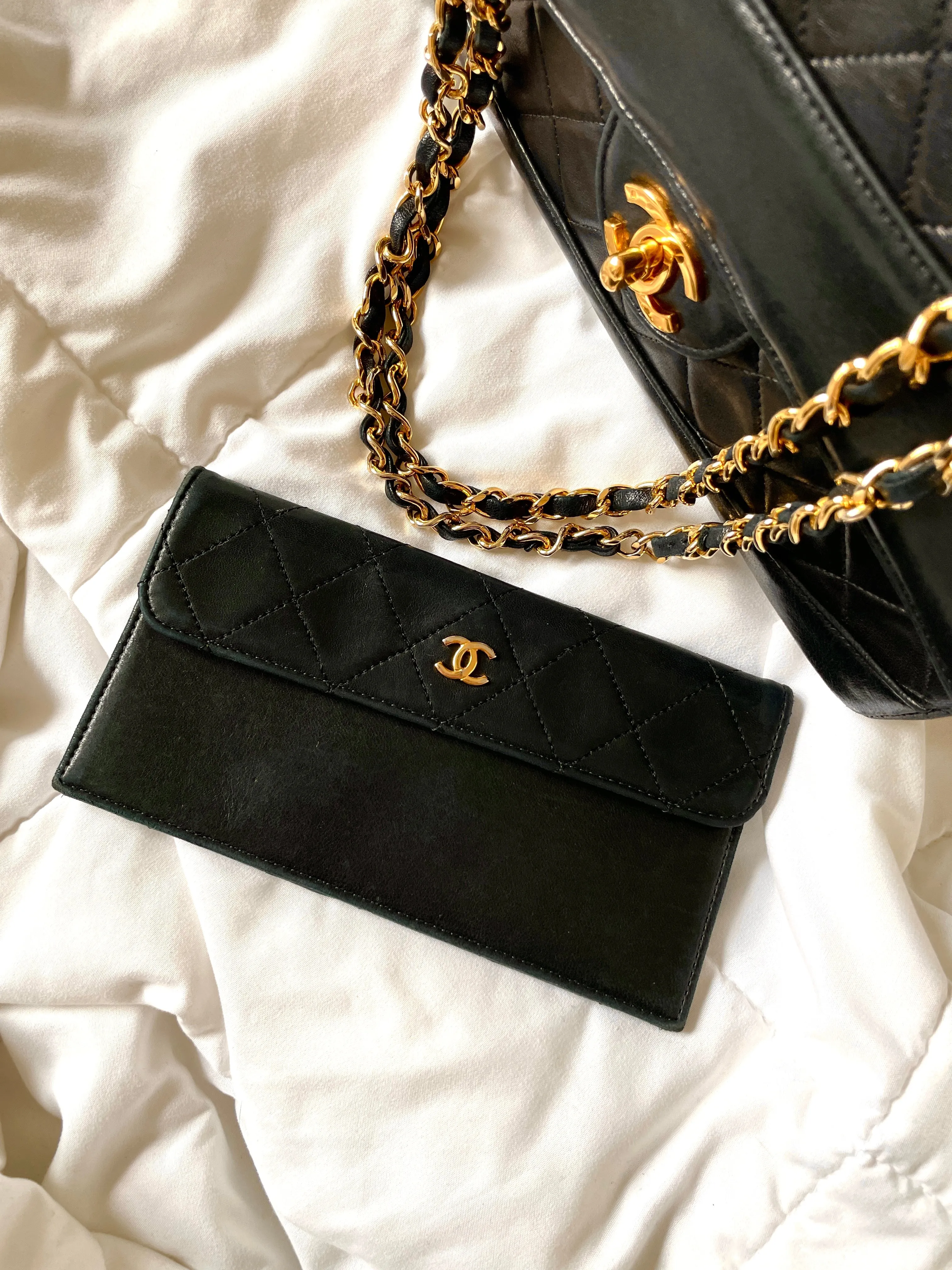 Chanel Small Lambskin Bag & Matching Wallet