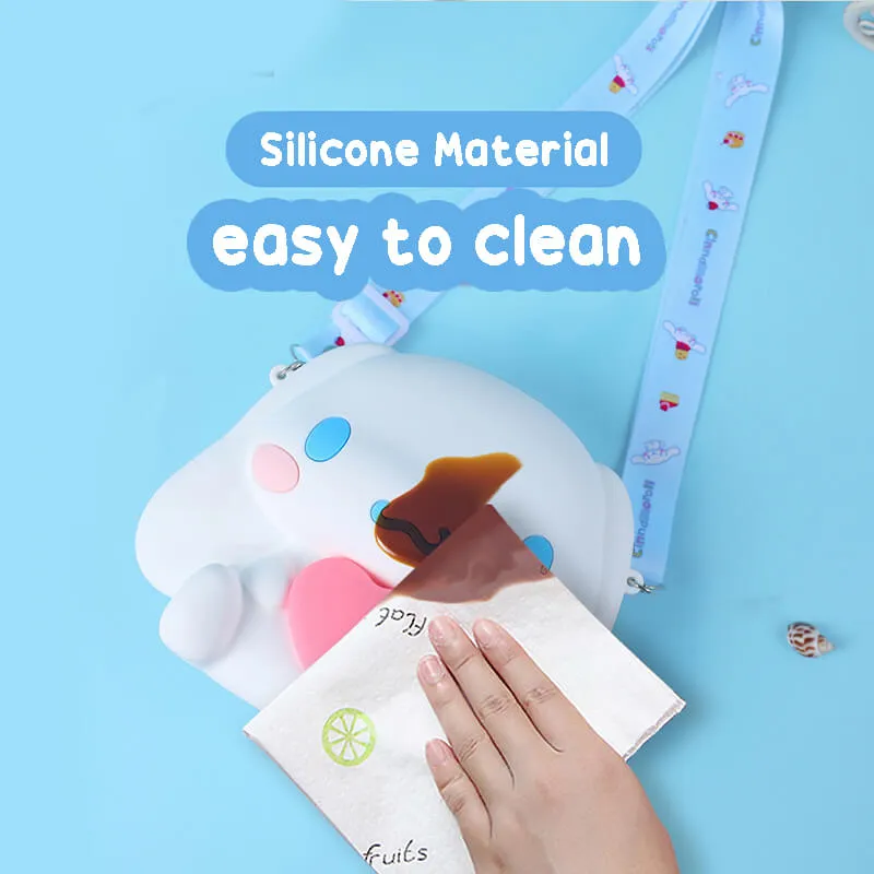 Cinnamoroll Heart Squishy Silicone Coin Purse With Strap