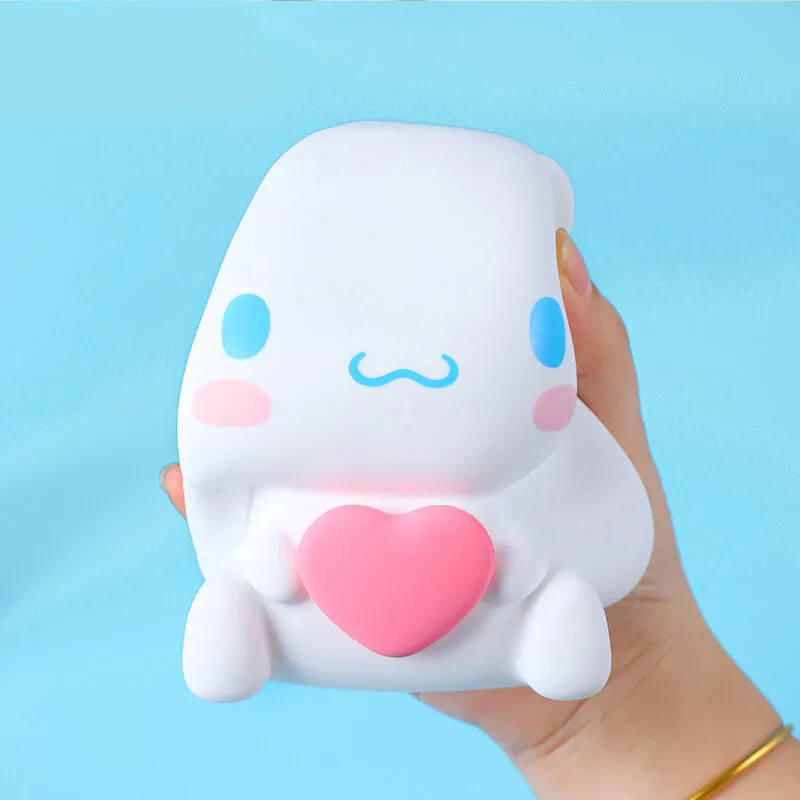 Cinnamoroll Heart Squishy Silicone Coin Purse With Strap