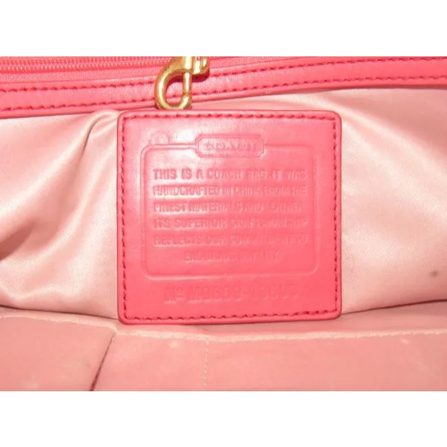 Coach Vintage Pursesdesigner Purses Buttery Soft White And Pink Leather With Gold Hardware Satchel