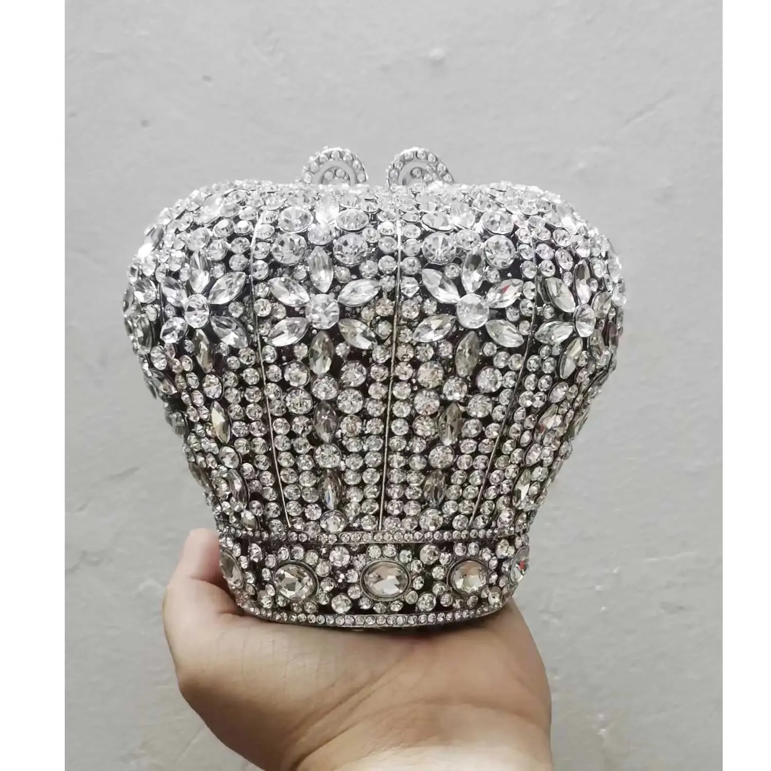 Crystal Crown Designer Purse Wedding Prom Evening Bag Wristlets