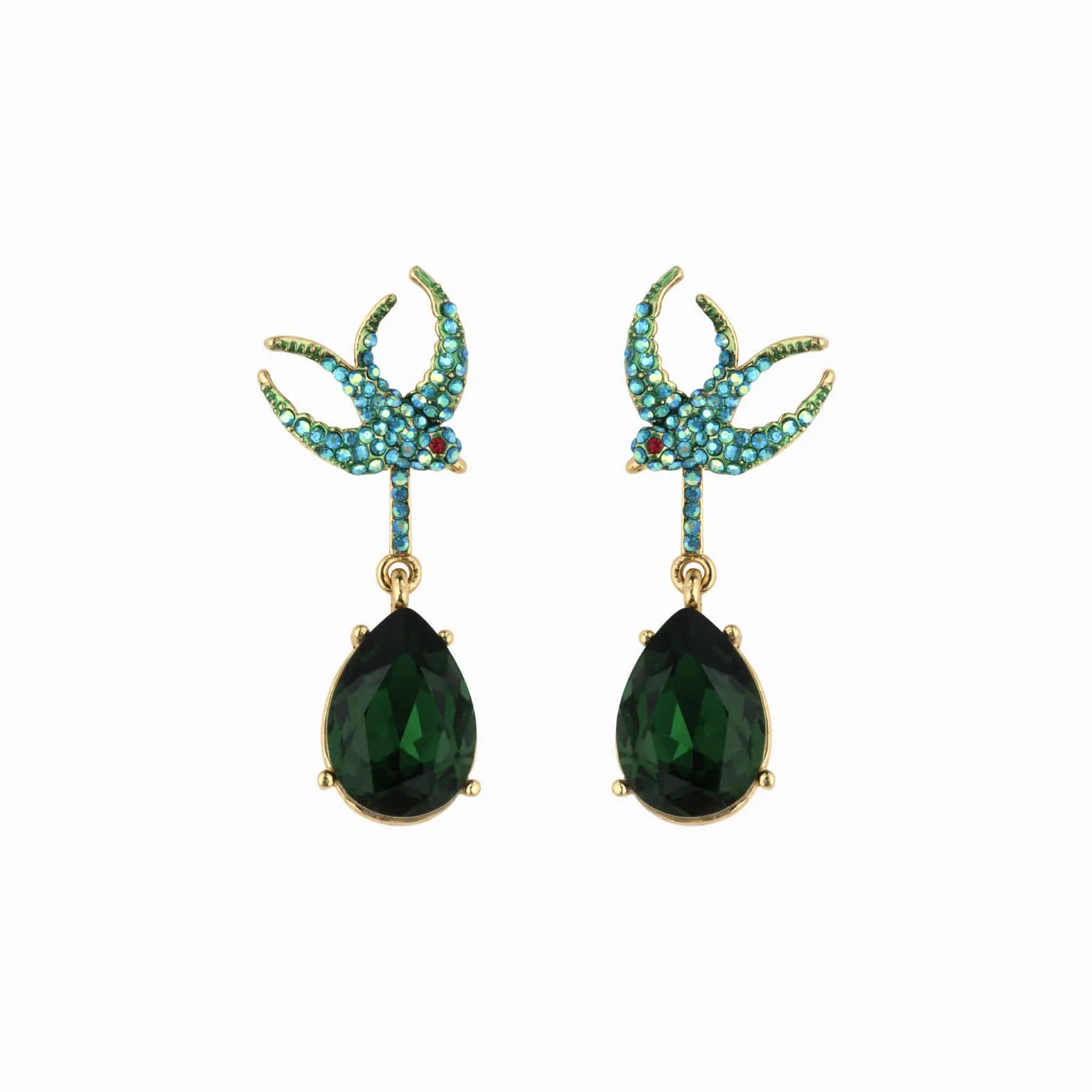 Crystal Flying Swallow Earrings