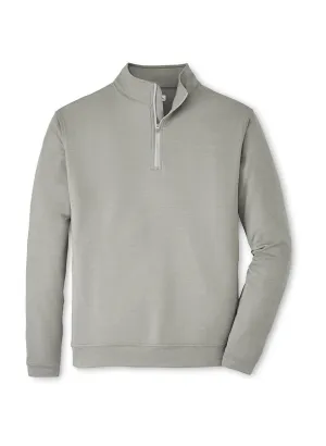 Custom Logo | Peter Millar Perth Performance Melange Quarter-Zip Gale Grey Men&#x27;s 