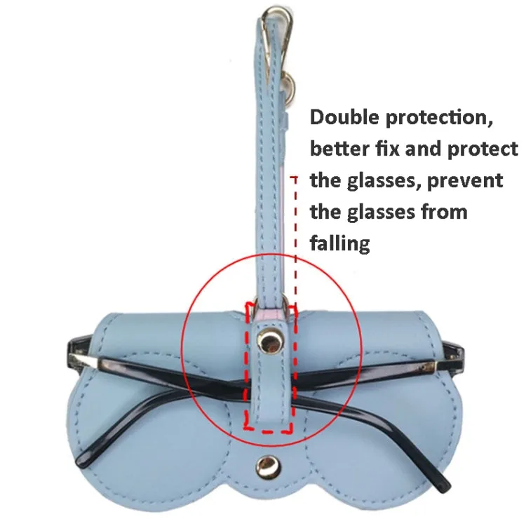 Cute And Funny PU Sunglasses Case Portable Glasses Case With Hanging Buckle, Colour: Five-pointed Star