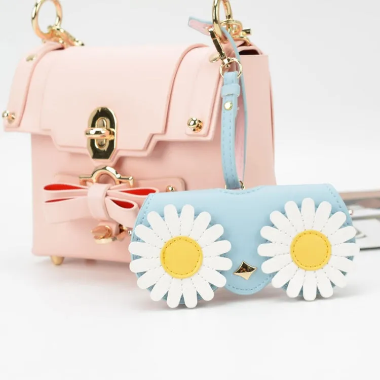 Cute And Funny PU Sunglasses Case Portable Glasses Case With Hanging Buckle, Colour: Five-pointed Star