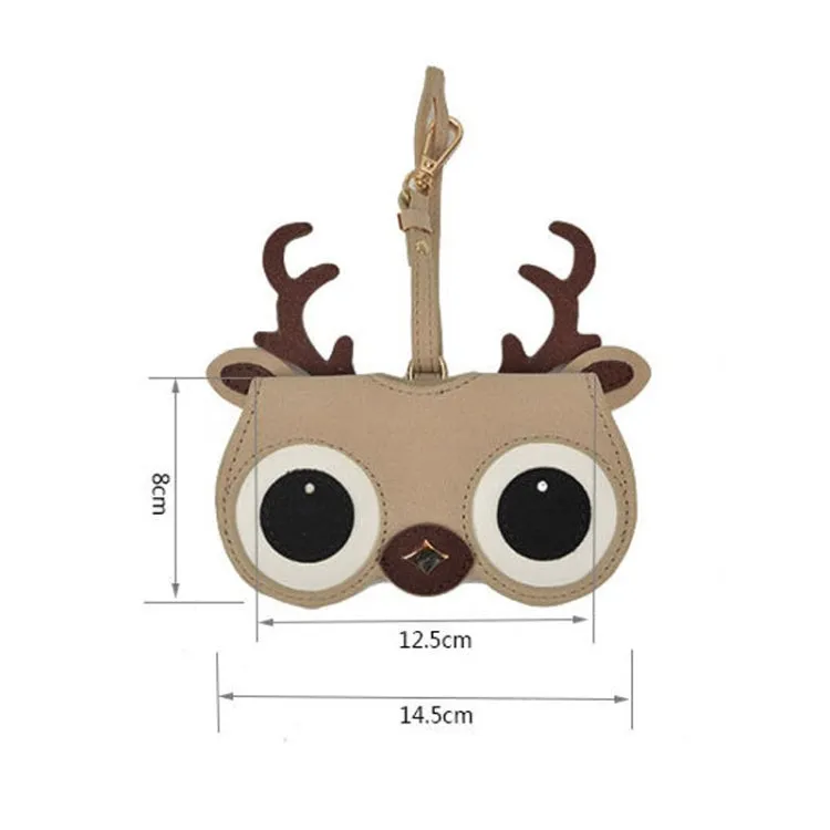 Cute And Funny PU Sunglasses Case Portable Glasses Case With Hanging Buckle, Colour: Five-pointed Star