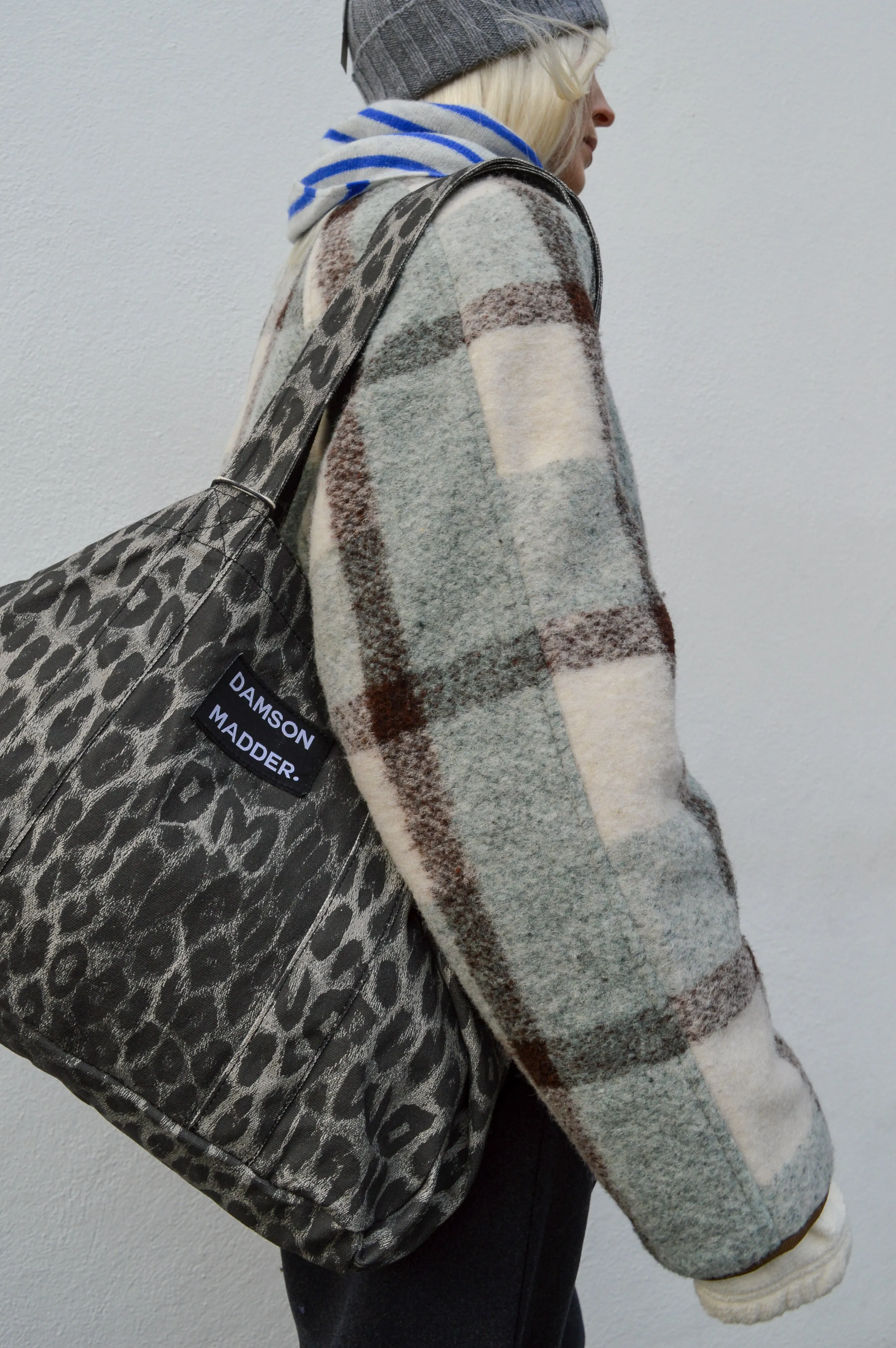 Damson Madder Grey Leopard Tote