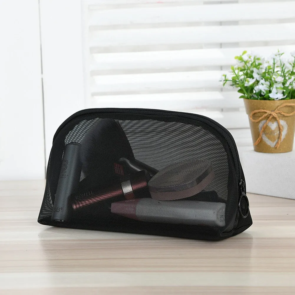 Darianrojas 1PCS Women Men Necessary Portable Cosmetic Bag Transparent Travel Organizer Fashion Large Black Toiletry Bags Makeup Pouch