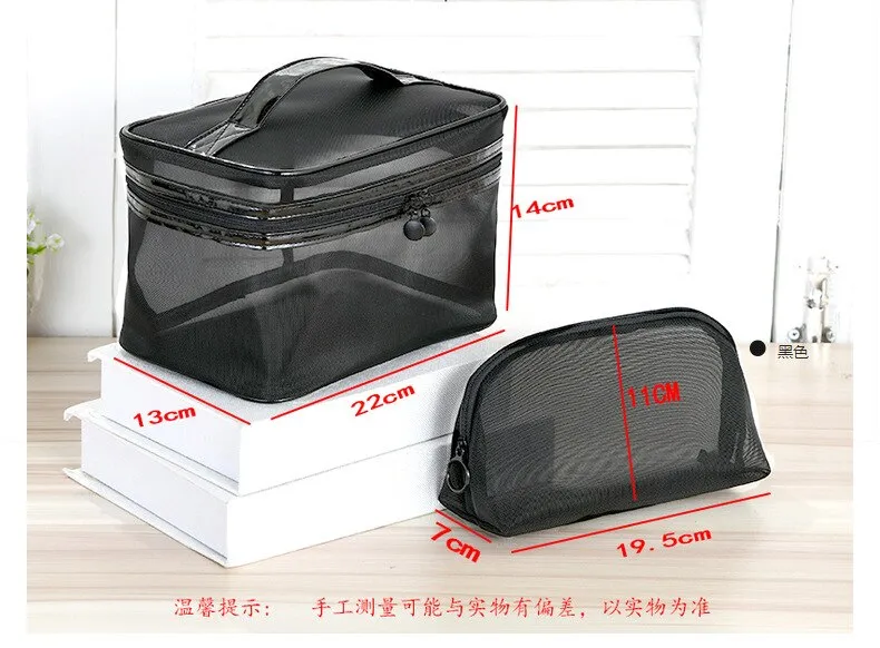 Darianrojas 1PCS Women Men Necessary Portable Cosmetic Bag Transparent Travel Organizer Fashion Large Black Toiletry Bags Makeup Pouch