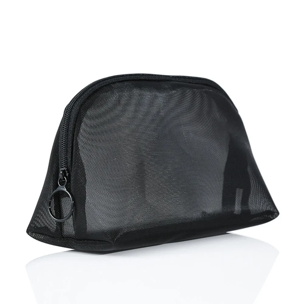 Darianrojas 1PCS Women Men Necessary Portable Cosmetic Bag Transparent Travel Organizer Fashion Large Black Toiletry Bags Makeup Pouch