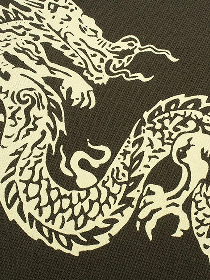 Dragon Print Graceful Crop Top