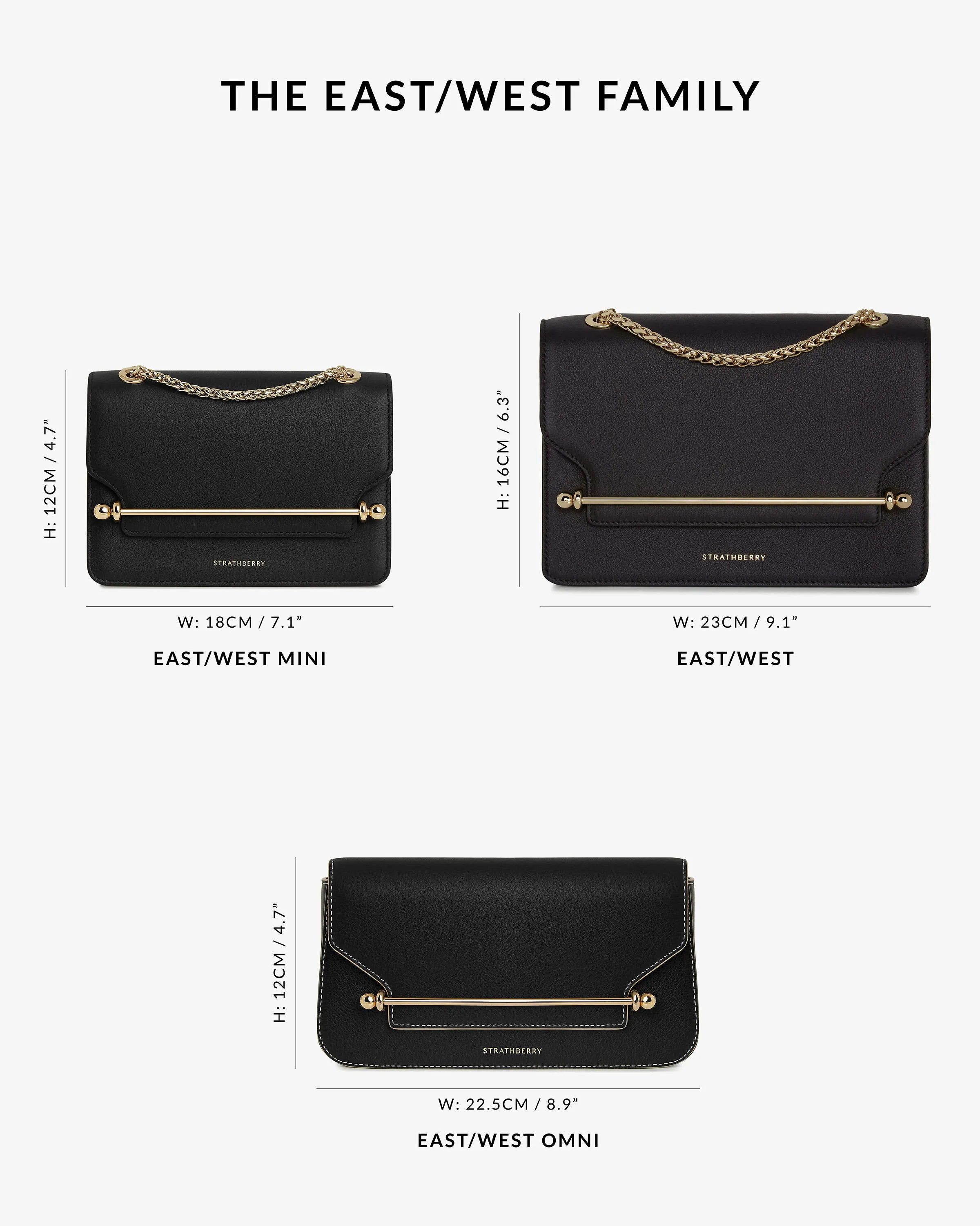 East/West Mini - Croc-Embossed Leather Vanilla