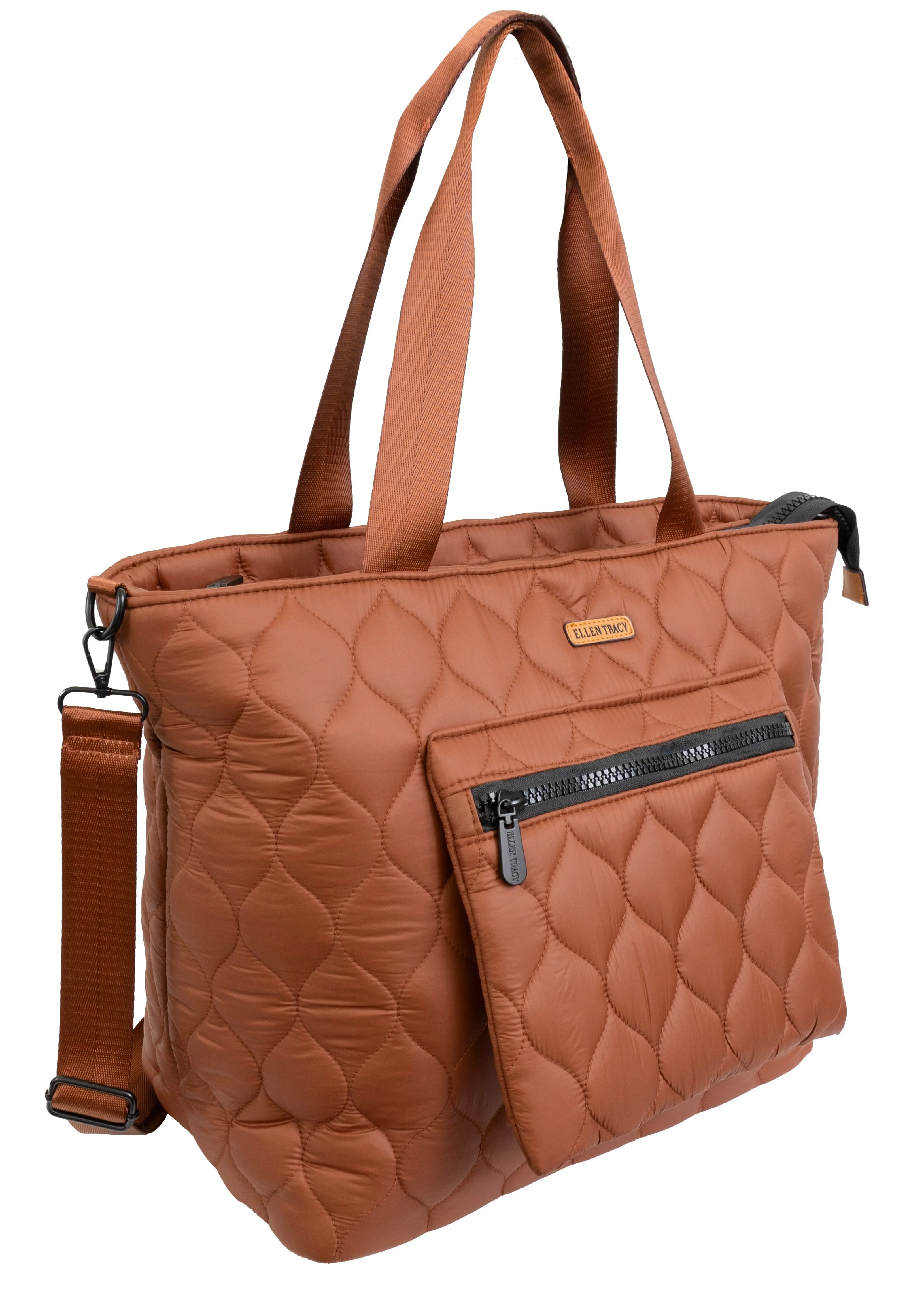 Ellen Tracy Nylon Quilted Puffer Travel Tote ETT2145-244-CAP