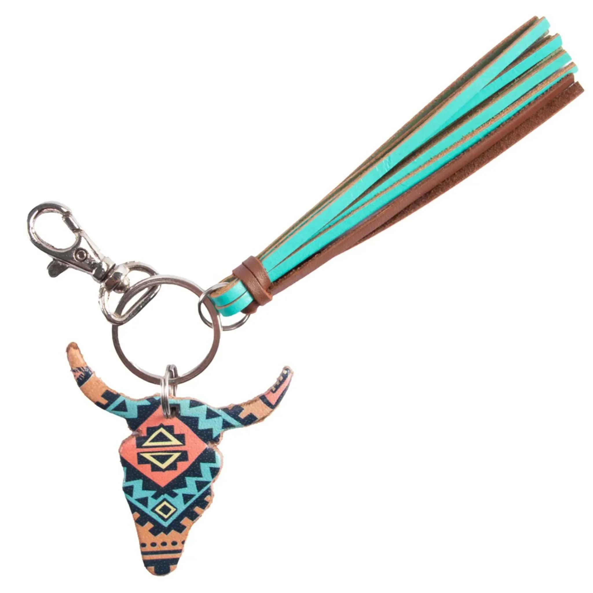 Fort Worth Long Horn Tassel Key Ring