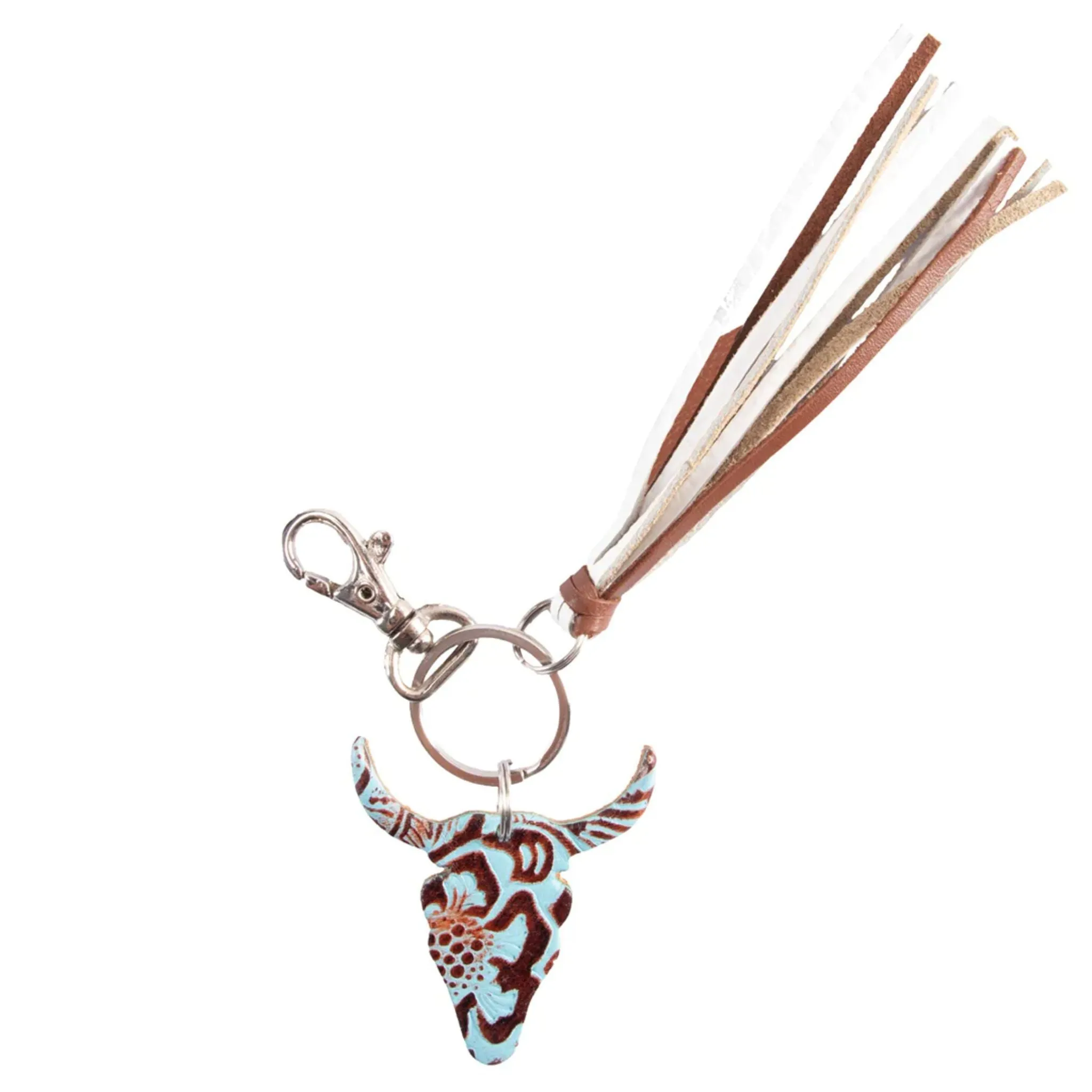 Fort Worth Long Horn Tassel Key Ring