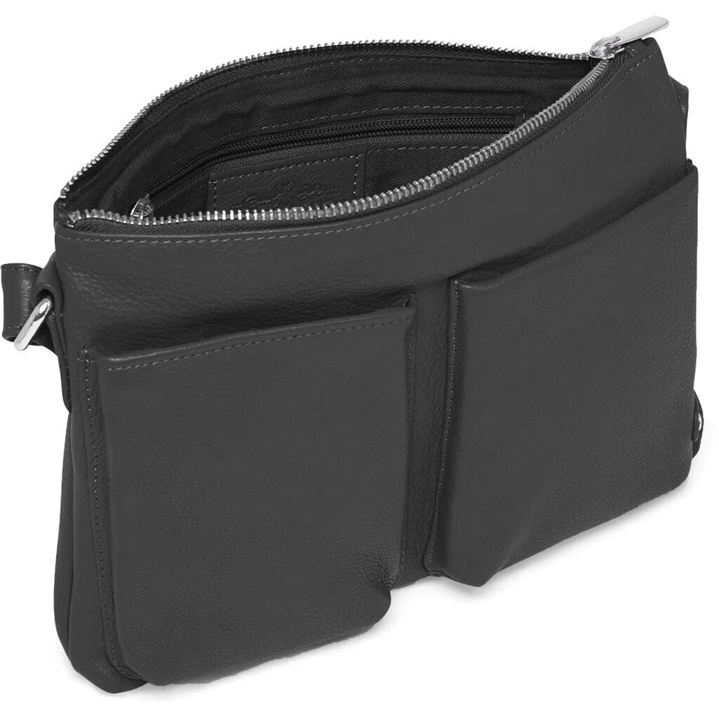 Functional and beautiful crossover leather bag / 16200 - Black (Nero)