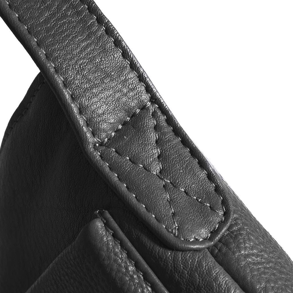 Functional and beautiful crossover leather bag / 16200 - Black (Nero)