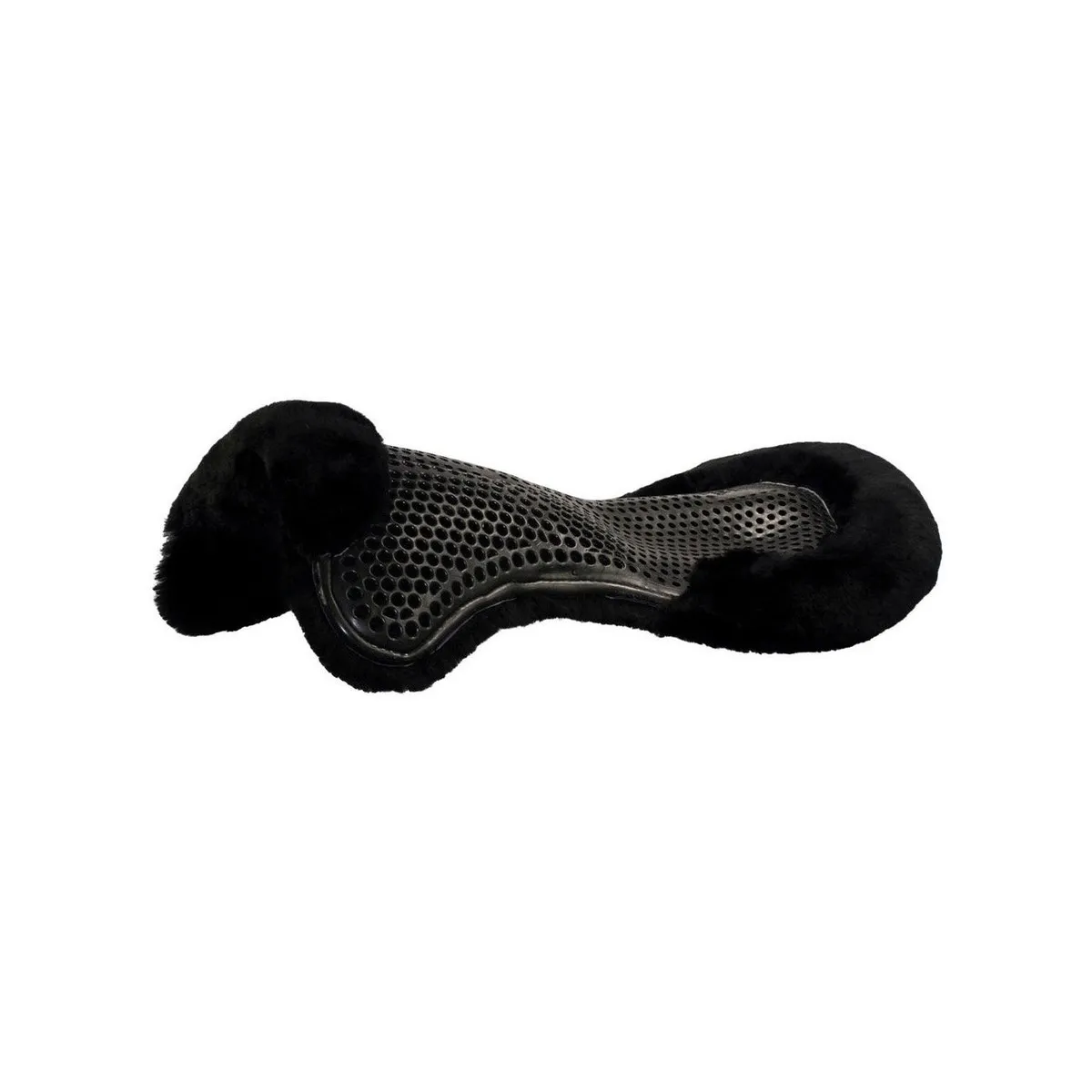 GEL SADDLE PAD WITH SHEEPSKIN COLOR BLACK