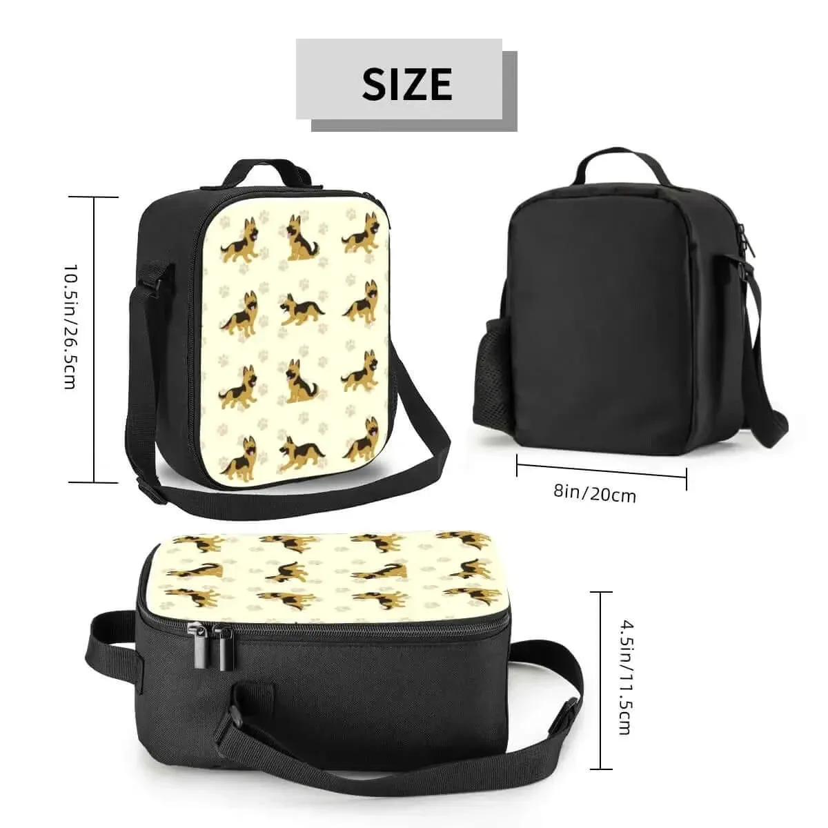 German Shepherd Insulated Lunch Bag