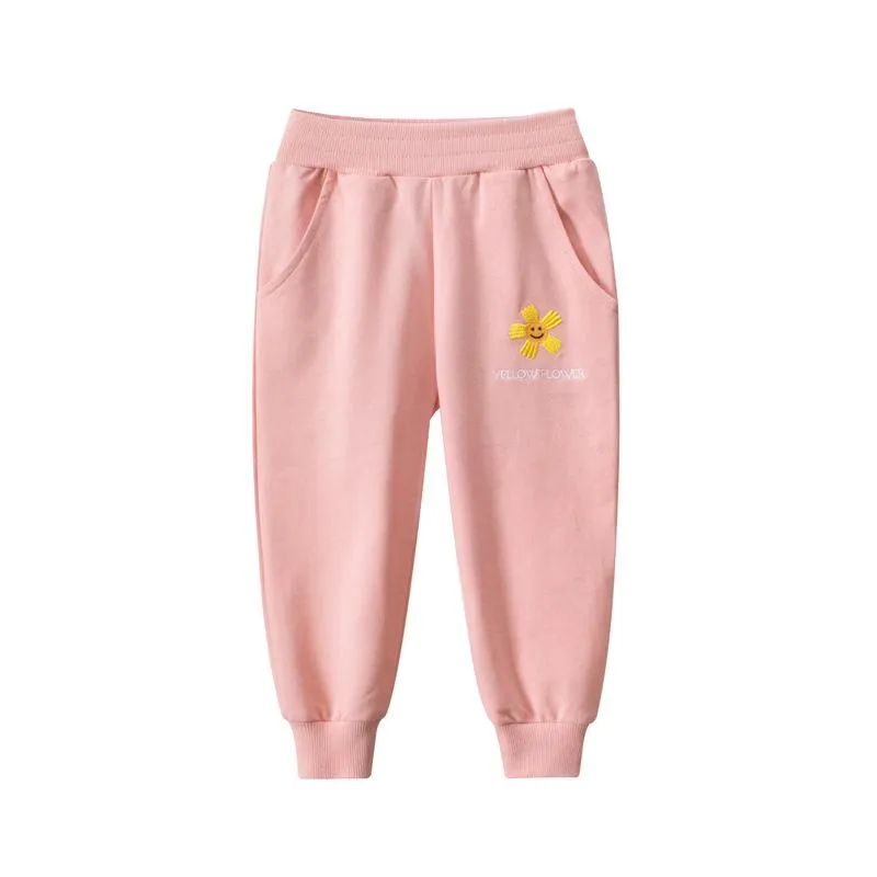Girls Premium French Terry Cotton Pants in 4 Colors
