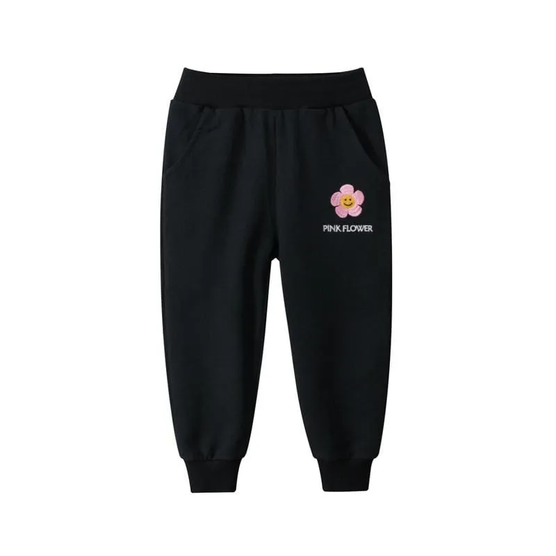 Girls Premium French Terry Cotton Pants in 4 Colors