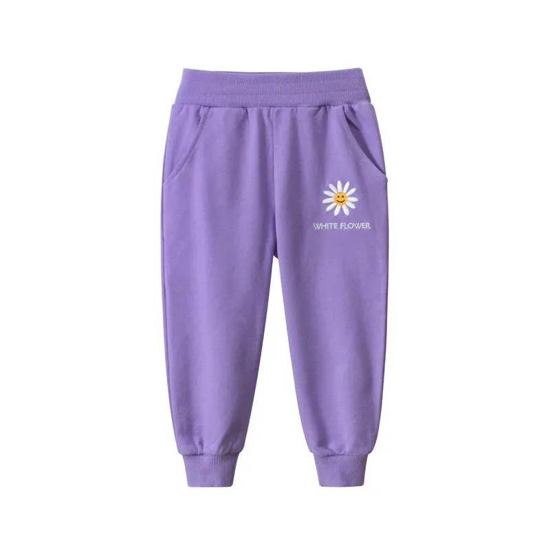 Girls Premium French Terry Cotton Pants in 4 Colors