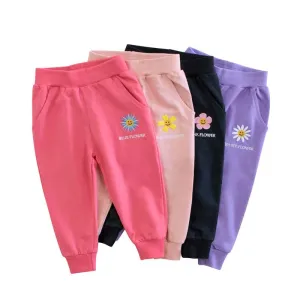 Girls Premium French Terry Cotton Pants in 4 Colors