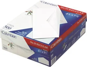 Gummed Flap Business Envelope V-Flap #10 White 500/Box