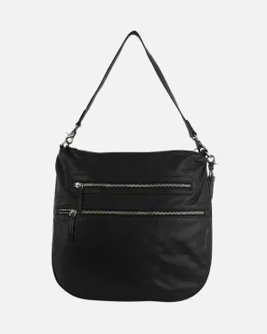 Idrissi | Women's Black Leather Shoulder Bag