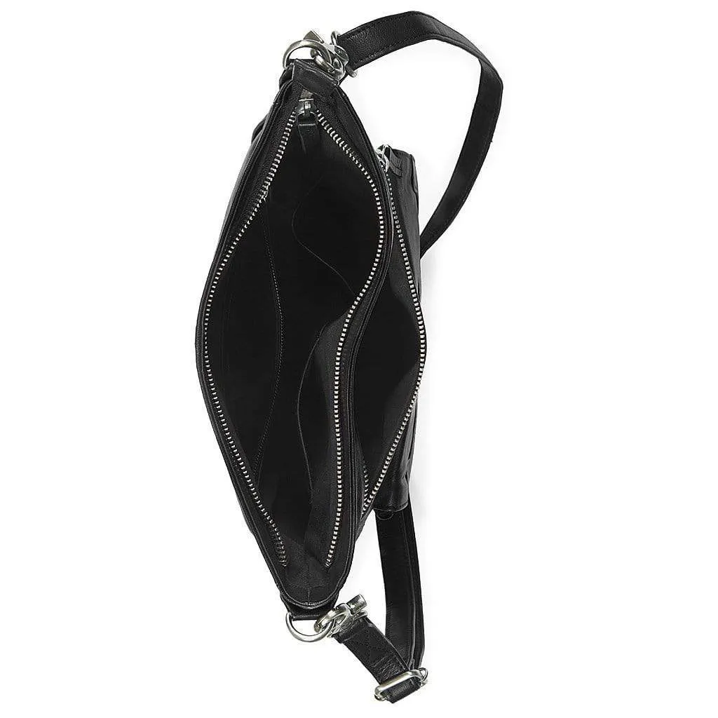 Idrissi | Women's Black Leather Shoulder Bag