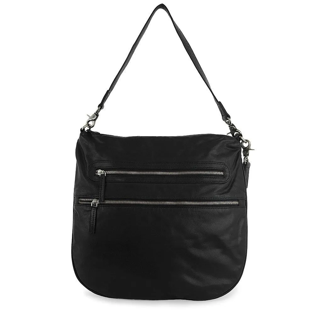 Idrissi | Women's Black Leather Shoulder Bag
