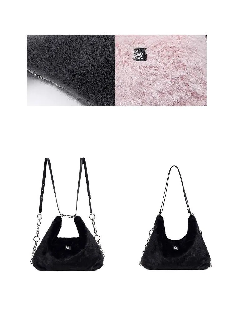 Large-capacity double shoulder fur bag 【s0000003474】