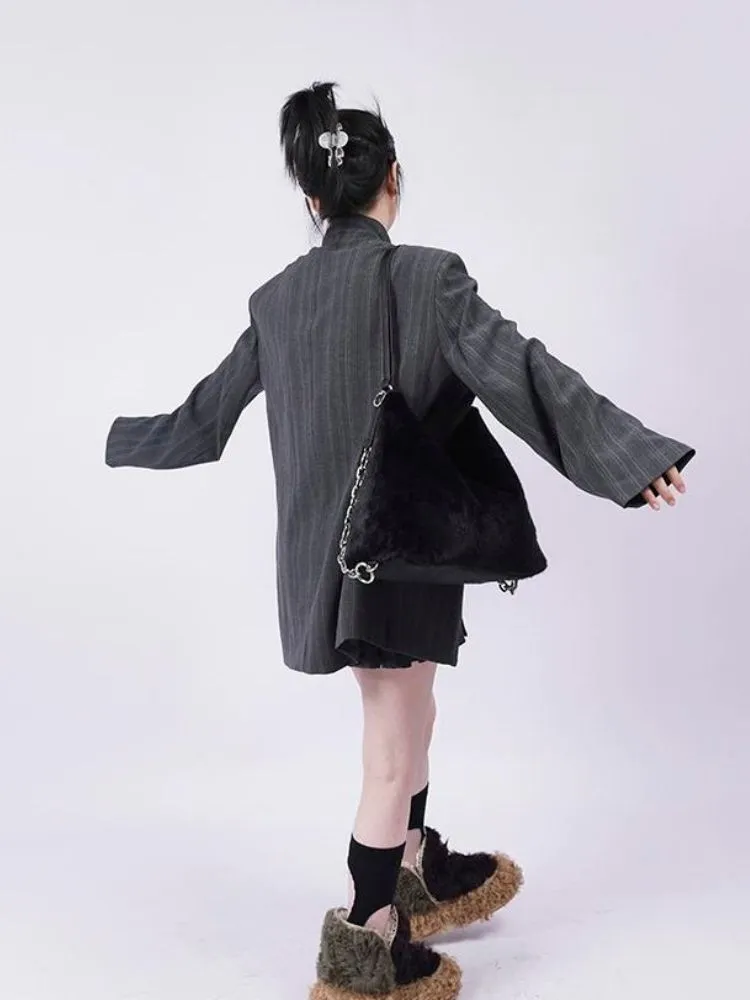 Large-capacity double shoulder fur bag 【s0000003474】