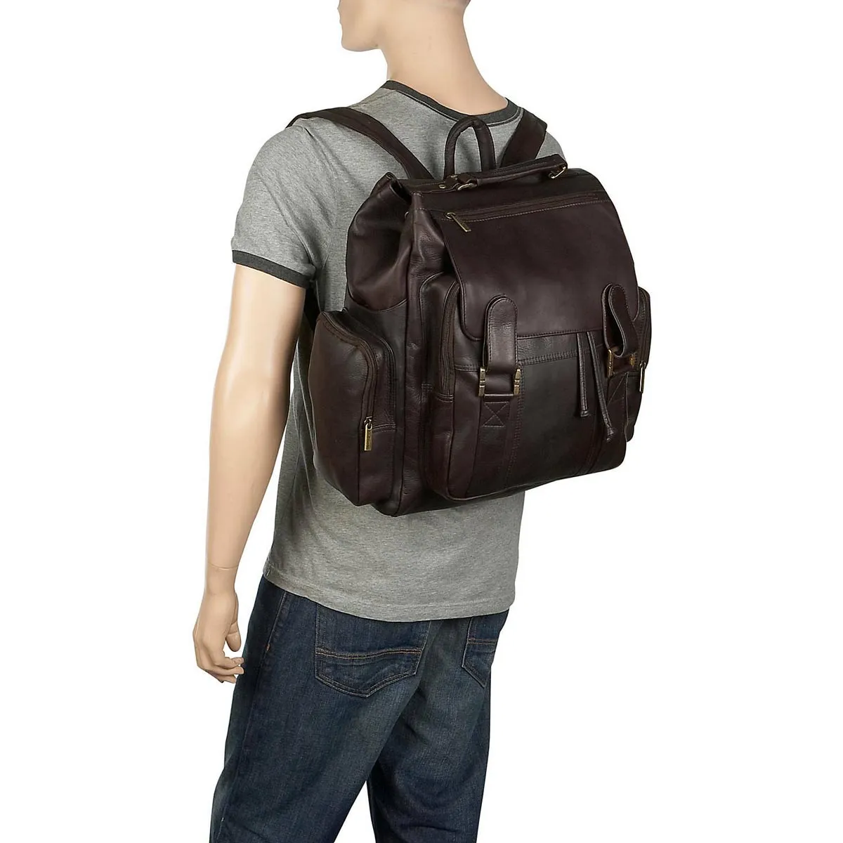 LeDonne Leather Large Traveler Backpack