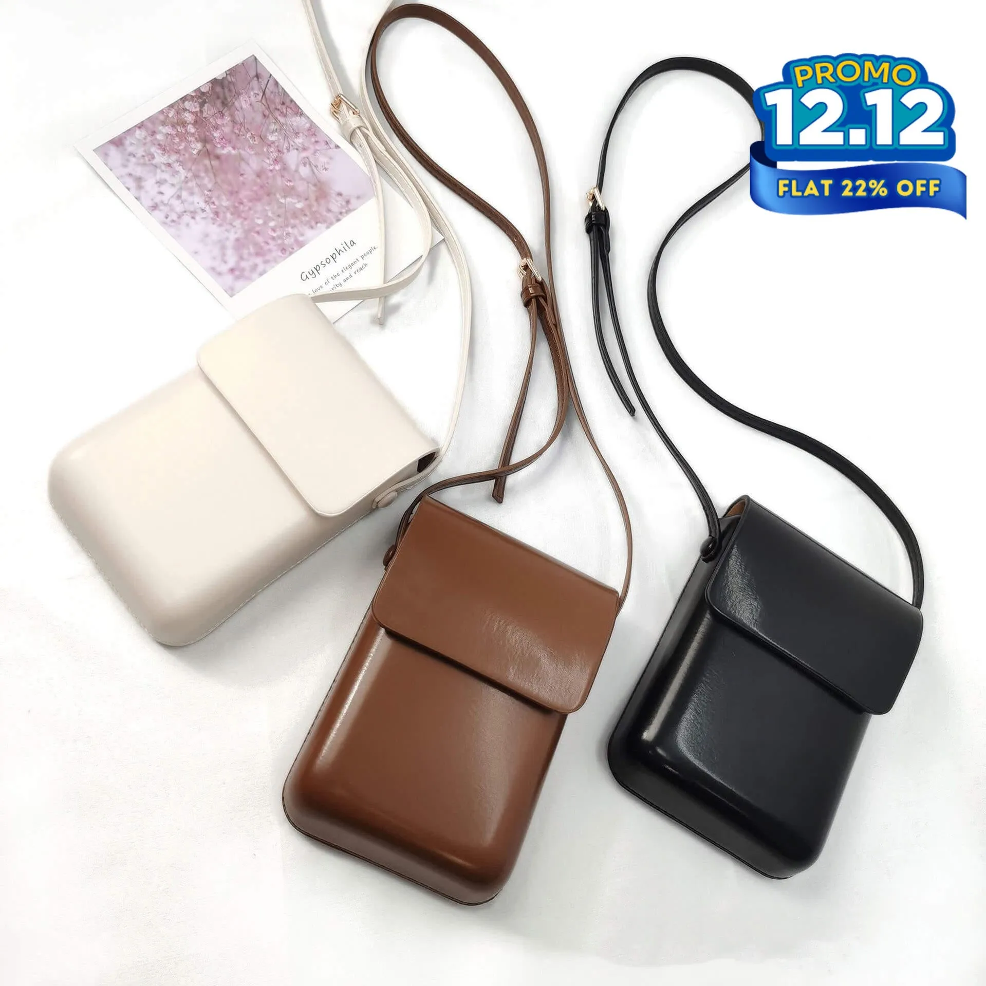 Luxury Crossbody Flap Leather Bag