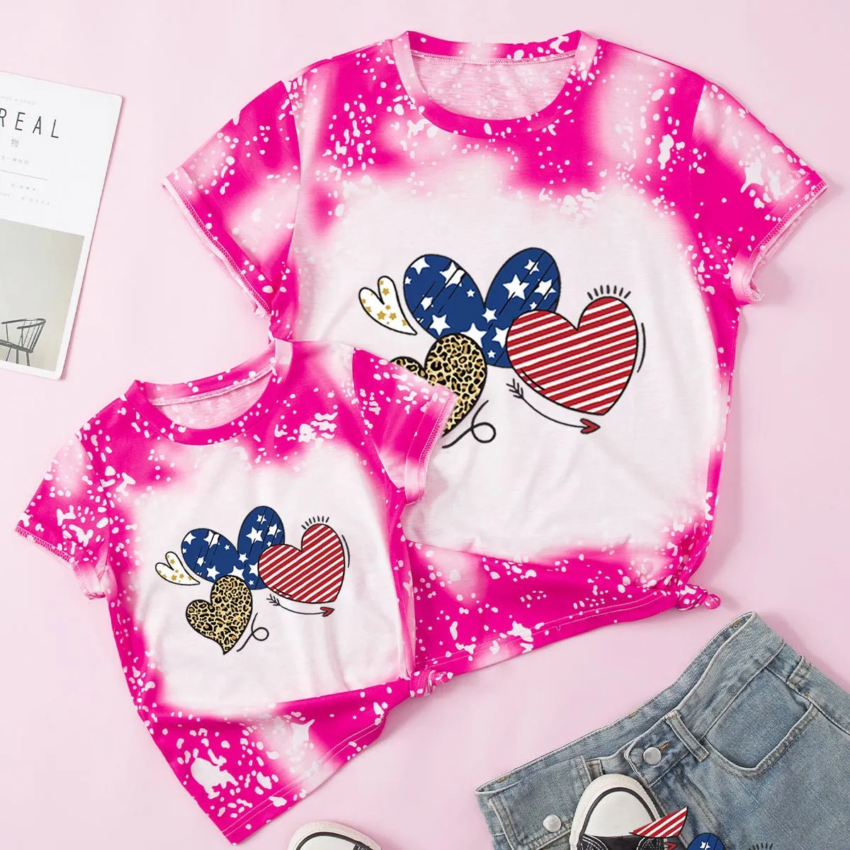 Mom and Me Festive Prints Round Neck T-shirt (5 Colors)