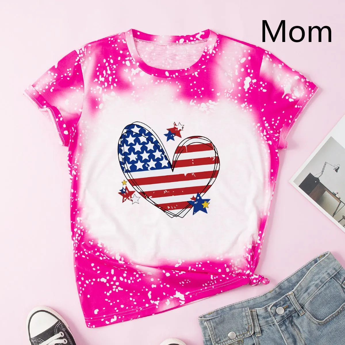 Mom and Me Festive Prints Round Neck T-shirt (5 Colors)